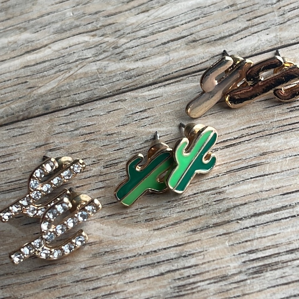 SHEIN Cactus Stud Earrings
